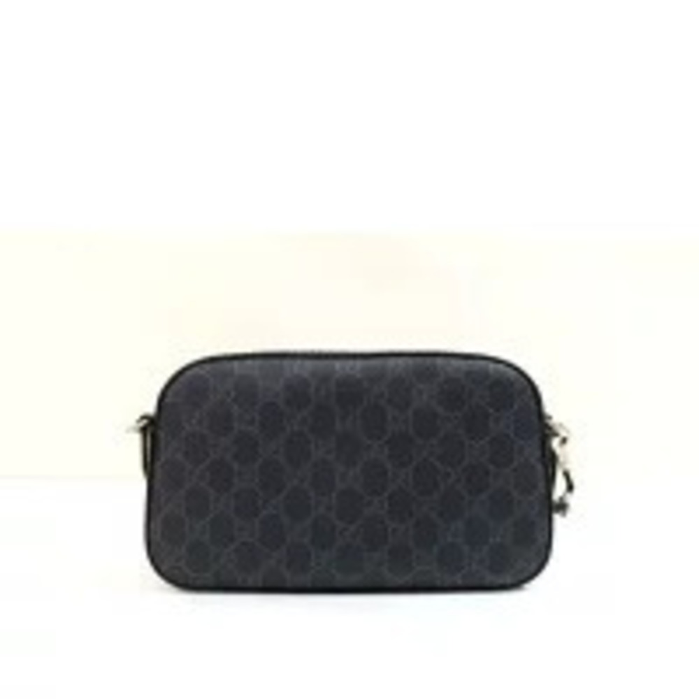 Gucci Leather Canvas Shoulder SA Supreme Crossbody GG Bag Black